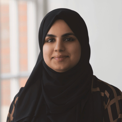 Head and shoulders photograph of Sabah Azhar, PhD student in Diverse CDT