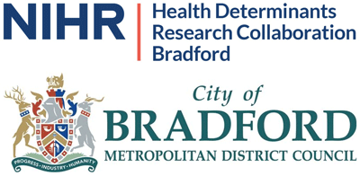 Logos of Bradford Metropolitan District Council and Health Determinants Research Collaboration Bradford