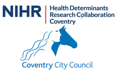 Logos of Coventry City Council and Health Determinants Research Collaboration Coventry